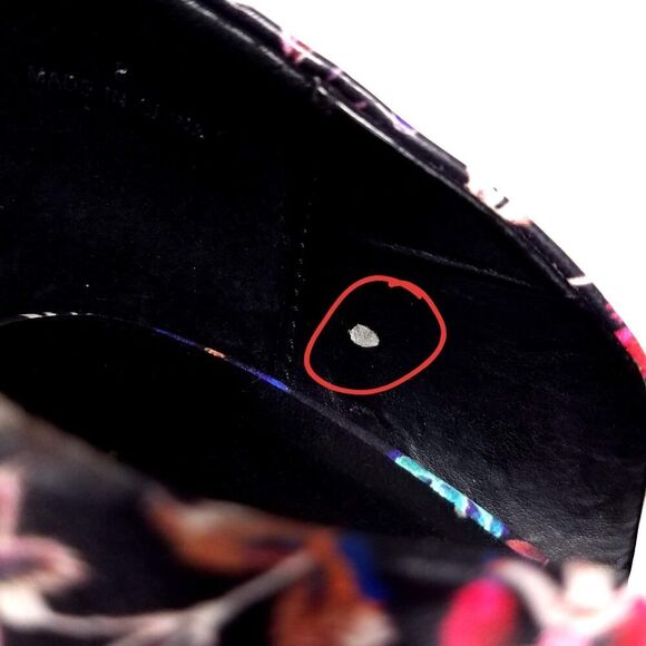 Bebe Farnaz Floral Print Pointed Toe Scallop Edge Stiletto Heels Size 8 - Picture 6 of 7